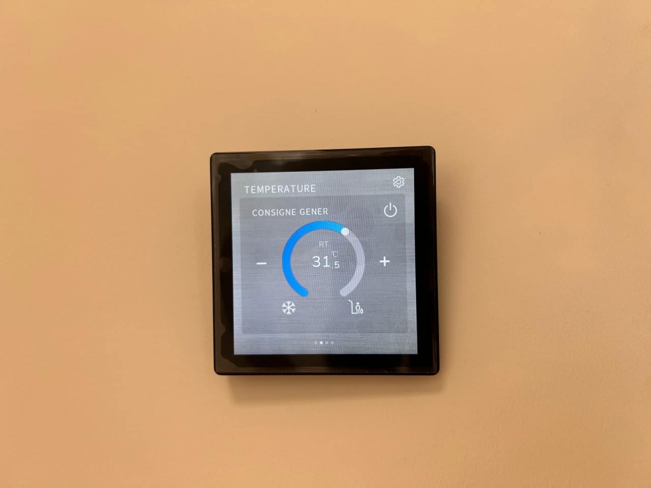 Pilotage température via écran tactile KNX